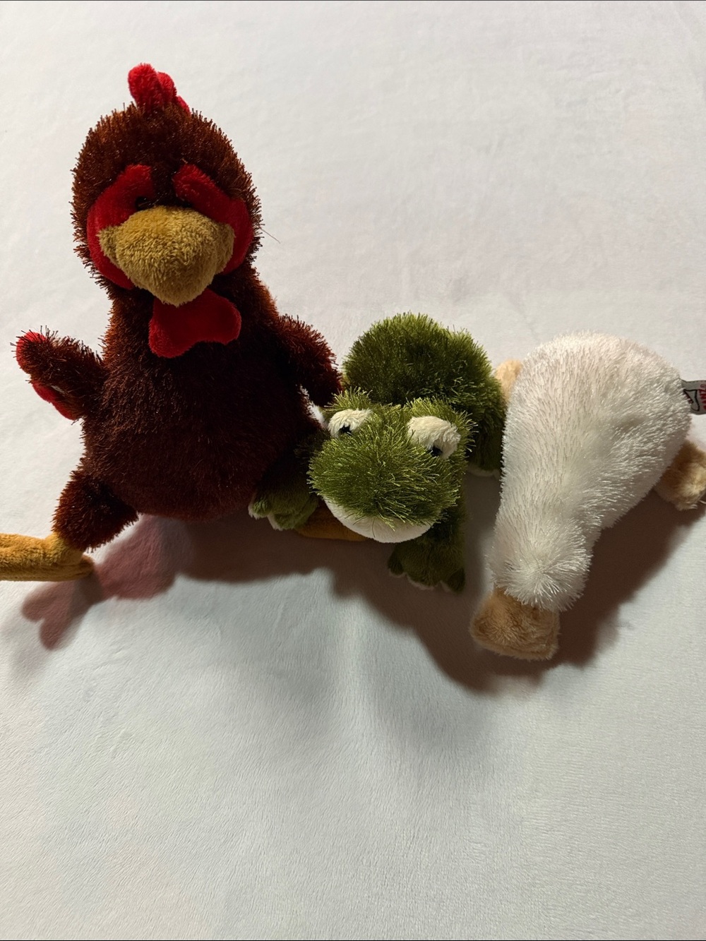 Webkinz Ganz plush set platypus google, rooster and frog set